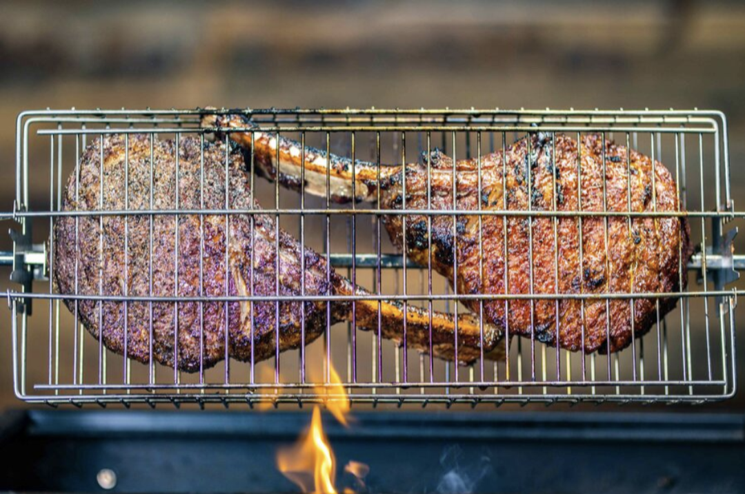 Stainless Steel Rotisserie Basket Medium